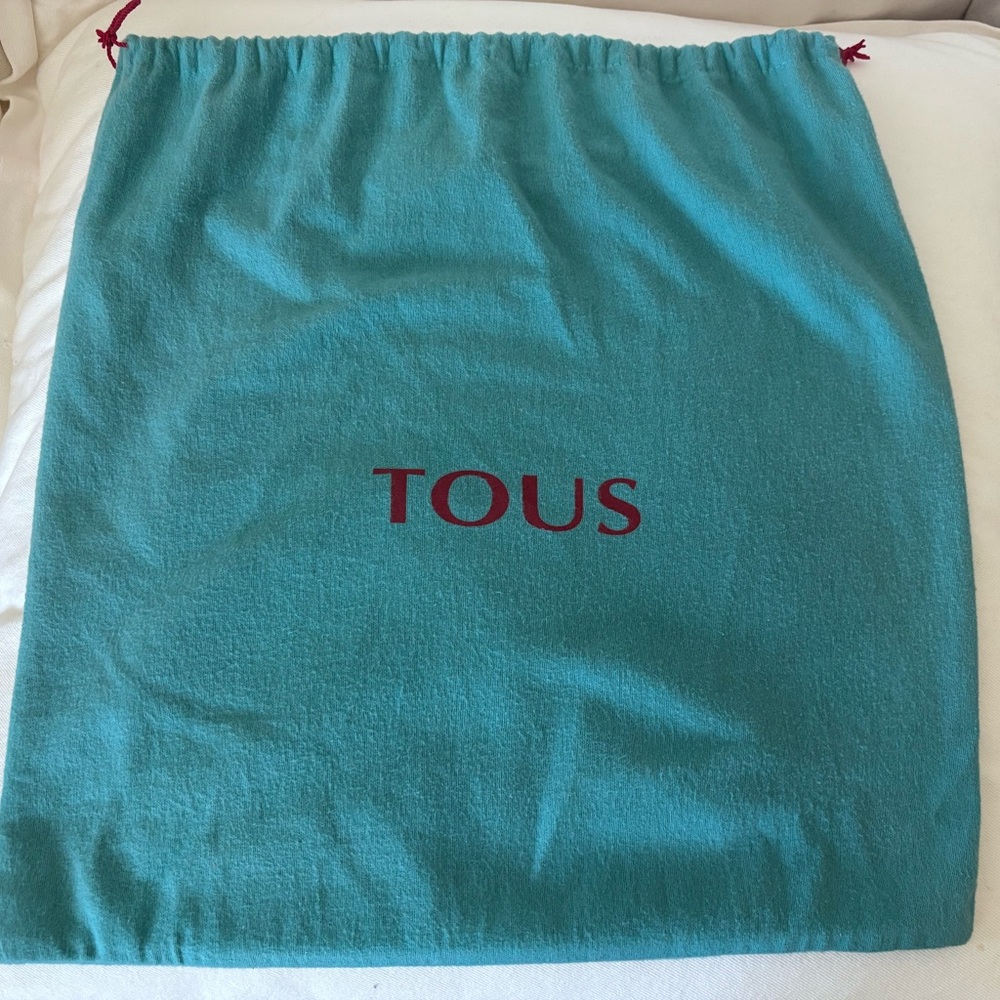 Tous Black Leather Shoulder Bag with Contrast Stitching - Picture 3 of 7